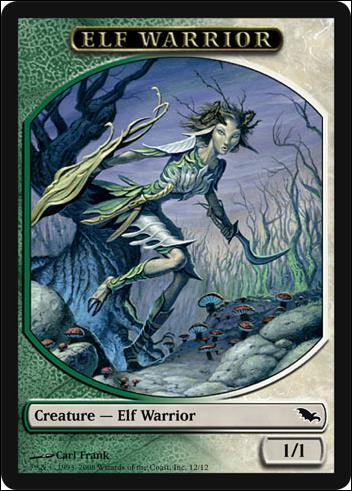 Magic the Gathering: Shadowmoor (Token Subset) card 12 Elf Warrior