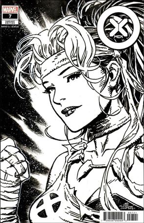 X-Men (2021) issue 7-C Jim Cheung Black & White Headshot Cover
