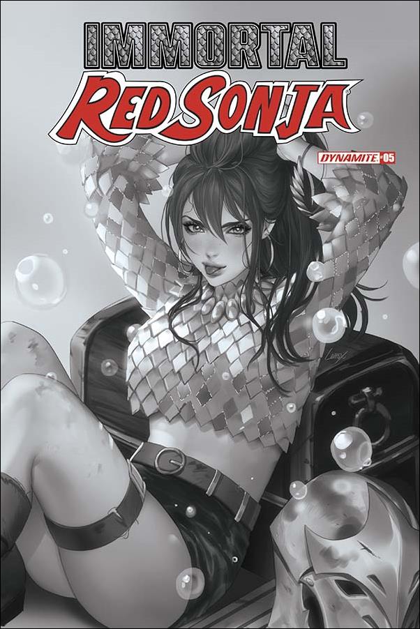 Immortal Red Sonja issue 5-F Leirix Li 10 Copy B&W Incentive Cover