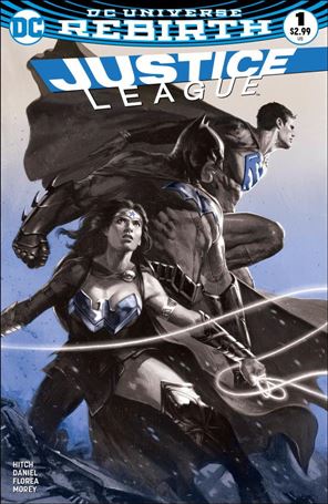 Justice League (2016) issue 1-F Gabriele Dell'Otto Bulletproof Comics B&W Cover
