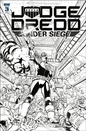 Judge Dredd: Under Siege issue 3-C Max Dunbar 1:10 Black & White Cover