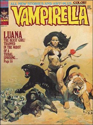 Vampirella issue 31 Frank Frazetta cover painting.