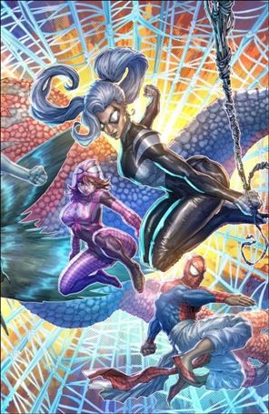 Edge of Spider-Verse (2022) issue 3-E Alan Quah Shared Retailer Connecting Virgin Cover