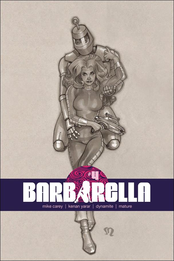 Barbarella (2017) issue 4-F Stéphane Roux 1:10 Black and White Cover