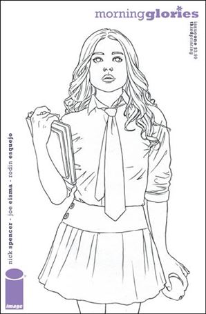 Morning Glories issue 1-D Solo Black and White Cover (3rd Printing)
