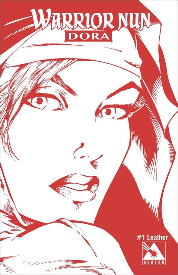 Warrior Nun Dora issue 1-L Brian Denham Crimson Nun Leather Cover