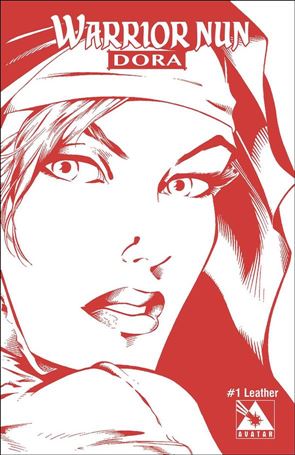 Warrior Nun Dora issue 1-L Brian Denham Crimson Nun Leather Cover