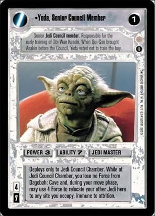 Star Wars: Coruscant Limited (Base Set) card 106 Yoda, Senior Council Member