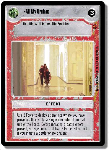 Star Wars: Cloud City Limited (Base Set) card 106 All My Urchins