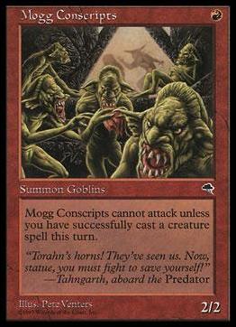 Magic the Gathering: Tempest (Base Set) card 189 Mogg Conscripts
