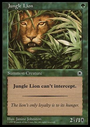 Magic the Gathering: Portal (Base Set) card 171 Jungle Lion