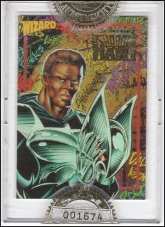 Wizard: Image Series 2 (Promo) card 8a-B Jim Valentino's ShadowHawk (Unmasked) Gold Foil