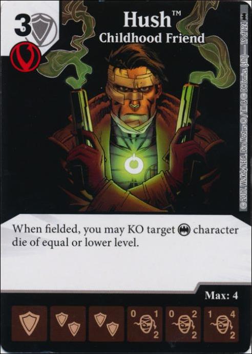 DC Comics Dice Masters Batman card 19 Hush: Childhood Friend