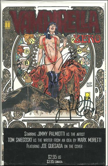 Vampirella (1992) issue 0-F DF (Signed by Sniegoski, JoeQ & JimmyP) 1/2500
