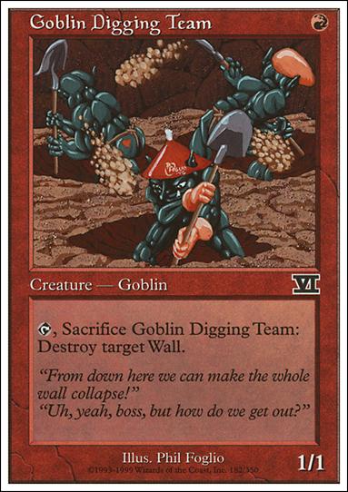 Magic the Gathering: 6th Edition (Base Set) card 182 Goblin Digging Team