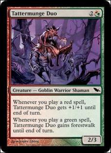 Magic the Gathering: Shadowmoor (Base Set) card 218 Tattermunge Duo