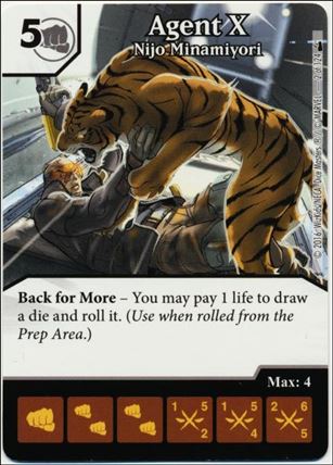 Marvel Dice Masters Deadpool card 2 Agent X: Nijo Minamiyori