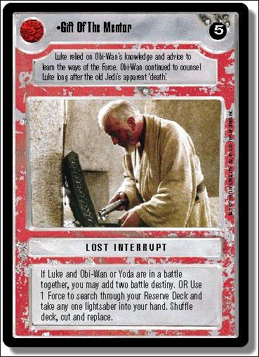 Star Wars: Premiere Limited (Base Set) card 240 Gift of the Mentor
