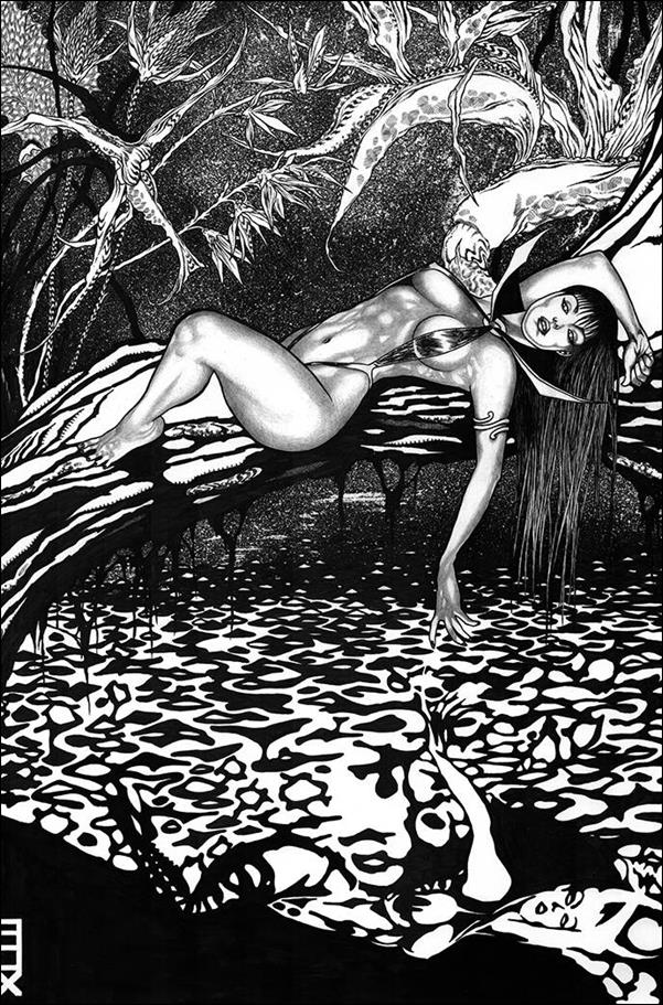 Vampirella vs Purgatori issue 5-L Russell Fox 1:11 Black & White Virgin Cover