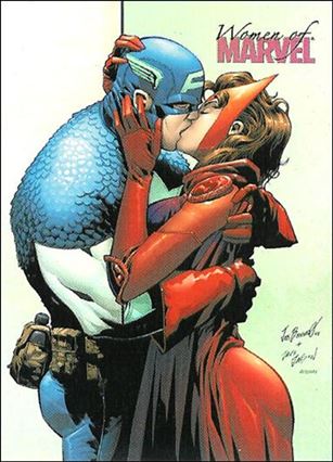 Women of Marvel (Embrace Subset) card E2 Captain America and Scarlet Witch