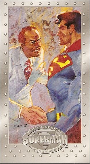 Superman: The Man of Steel Platinum Series Collector's Edition (Base Set) card 63 Superman and Lex Luthor Jr.