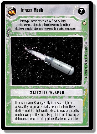 Star Wars: Special Edition Limited (Base Set) card 323 Intruder Missile