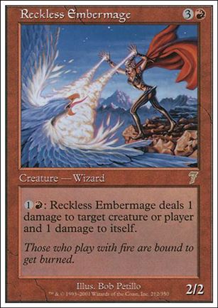 Magic the Gathering: 7th Edition (Base Set) card 212 Reckless Embermage