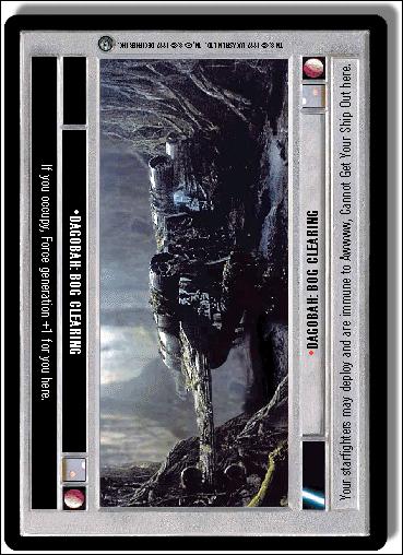 Star Wars: Dagobah Limited (Base Set) card 173 Dagobah: Bog Clearing
