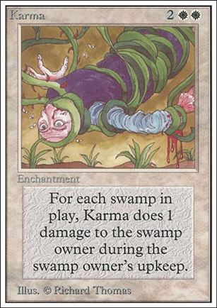 Magic the Gathering: Unlimited (Base Set) card 27 Karma