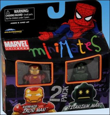Marvel Minimates figure 91 Extremis Iron Man and Titanium Man