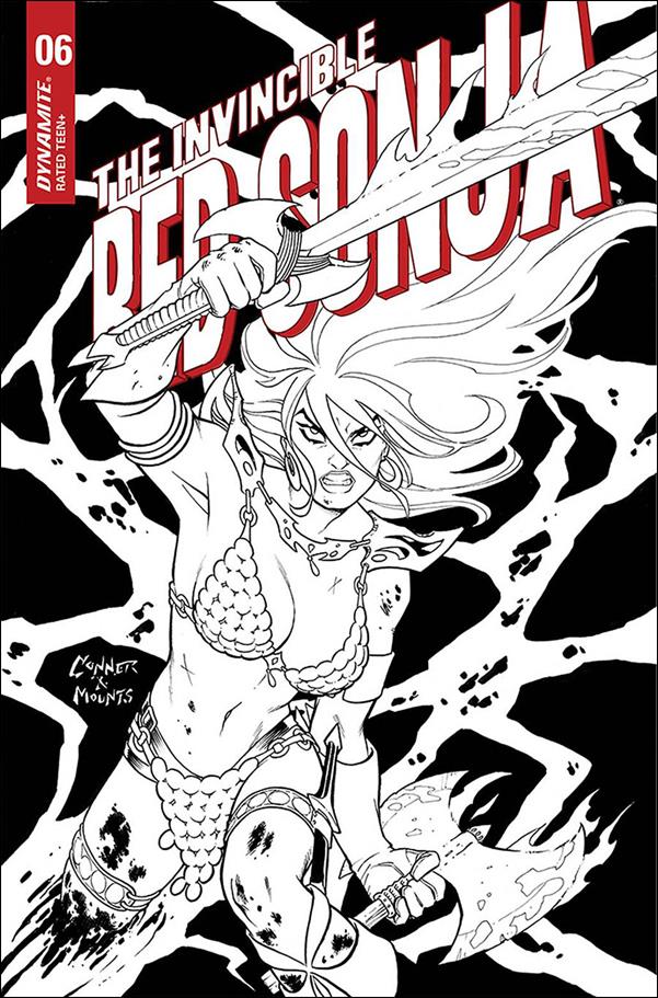 Invincible Red Sonja issue 6-L Amanda Conner 1:15 Black & White Cover