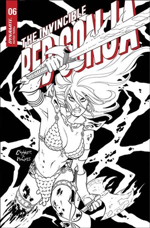 Invincible Red Sonja issue 6-L Amanda Conner 1:15 Black & White Cover