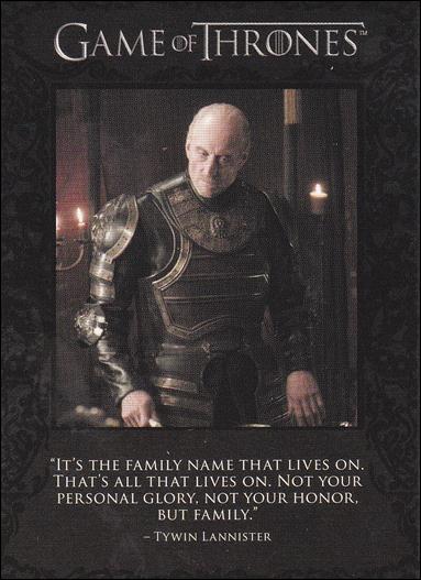 Game of Thrones: Season One (The Quotable Game of Thrones Subset) card Q9 Tywin Lannister