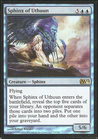 Magic the Gathering: 2012 Core Set (Base Set) card 76-B Sphinx of Uthuun (Foil)