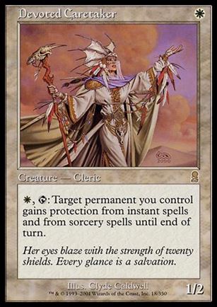 Magic the Gathering: Odyssey (Base Set) card 18 Devoted Caretaker