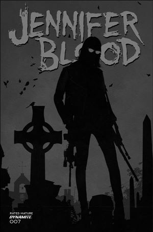 Jennifer Blood (2021) issue 7-K Tim Bradstreet 1:10 Black & White Cover