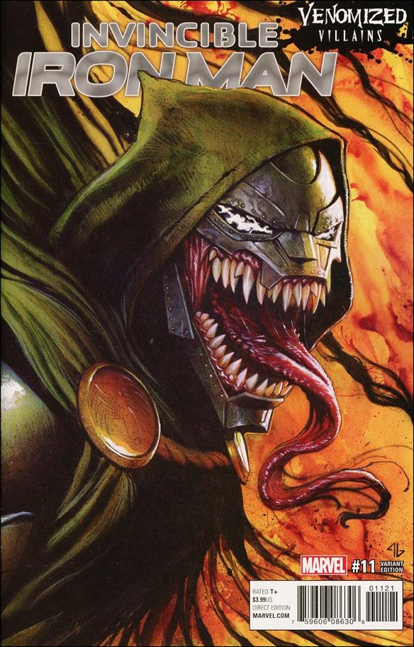 Invincible Iron Man (2017) issue 11-B Adi Granov Venomized Villains Cover