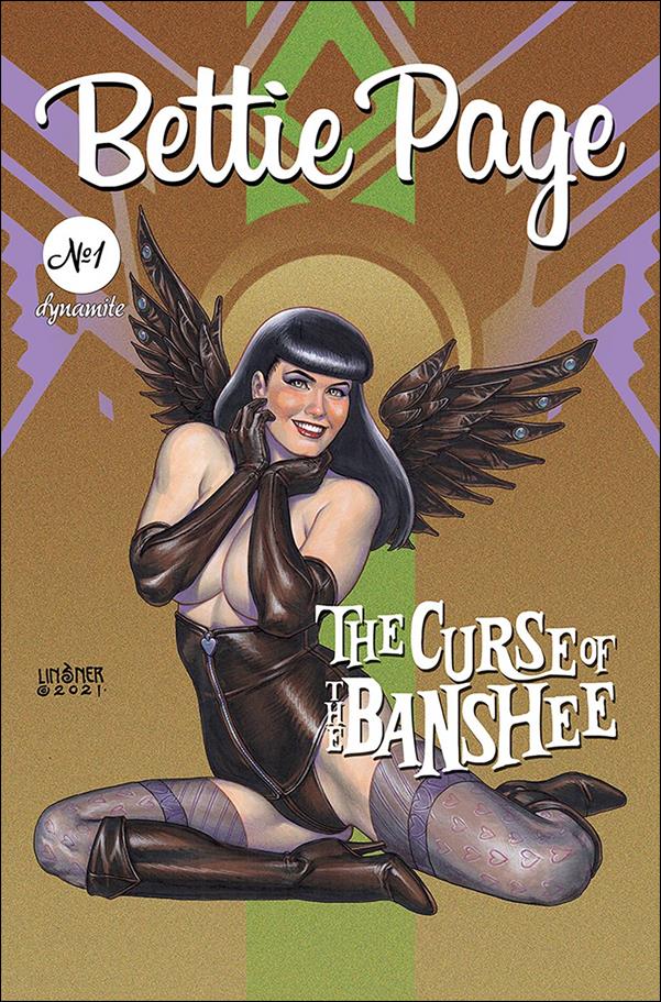 Bettie Page: The Curse of the Banshee issue 1-B Joseph Michael Linsner Cover