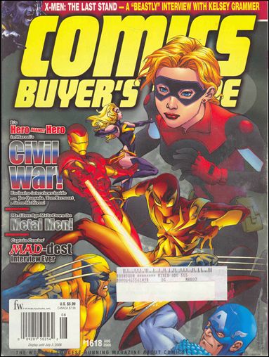 Comics Buyer's Guide issue 1,619 Mislabeled as #1618.
