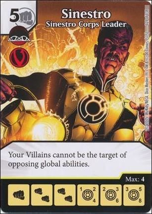 DC Comics Dice Masters Justice League  card 129 Sinestro - Sinestro Corps Leader 