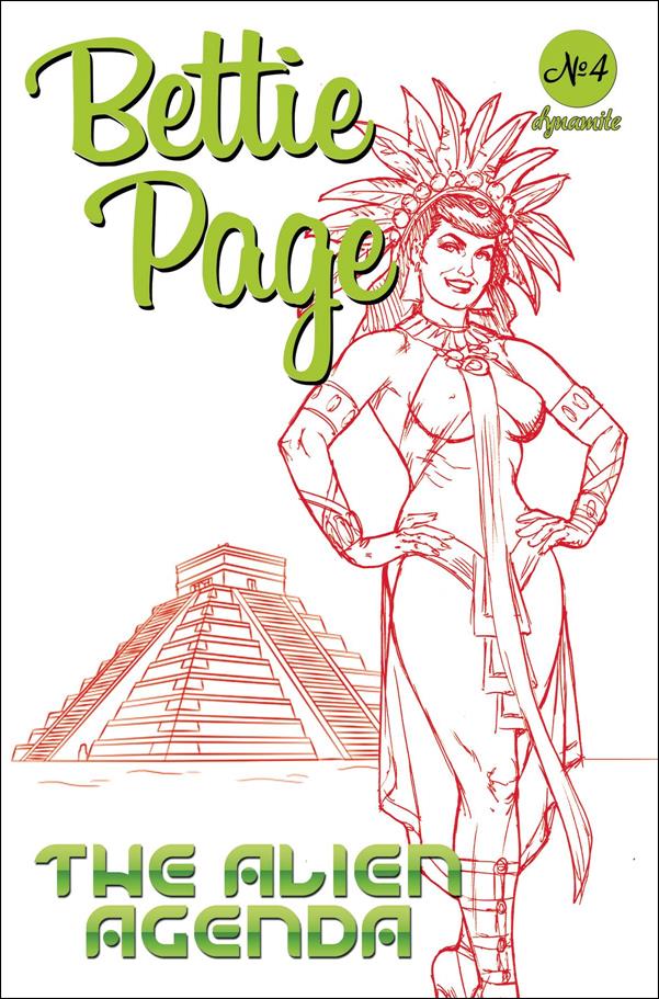 Bettie Page: The Alien Agenda issue 4-N Joseph Michael Linsner 1:11 Red Line Art Cover