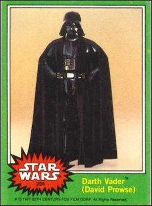Star Wars: Series 4 (Base Set) card 254 Darth Vader (David Prowse)