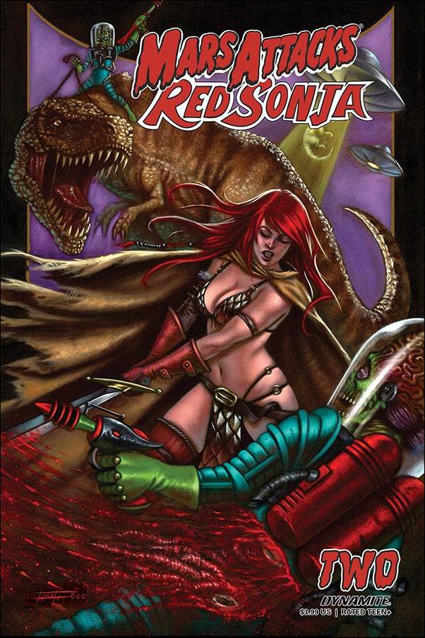 Mars Attacks Red Sonja issue 2-C Luca Strati Cover