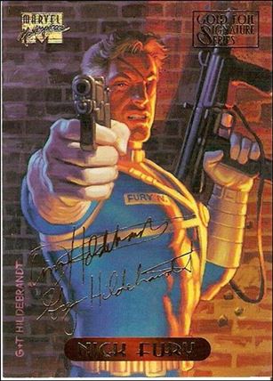 1994 Marvel Masterpieces (Gold-Foil Signature Parallel Base Set) card 39 Nick Fury