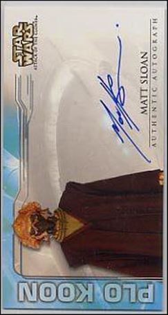 Star Wars: Attack of the Clones Widevision  (Autograph Subset) card nn17 Matt Sloan - Plo Koon (1:29 Packs)