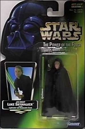 Star Wars: The Power of the Force 2 3 3/4" Basic Action Figures figure 18-D Jedi Knight Luke Skywalker (Green) (Coll 1)