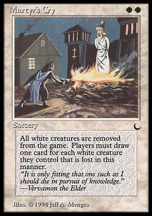 Magic the Gathering: The Dark (Base Set) card 12 Martyr's Cry