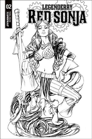 Legenderry Red Sonja (2018) issue 2-B Joe Benitez B&W Cover