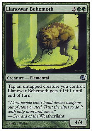 Magic the Gathering: 9th Edition (Base Set) card 252 Llanowar Behemoth