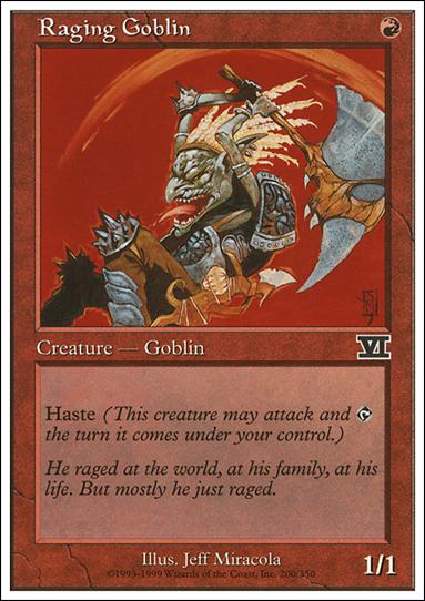 Magic the Gathering: 6th Edition (Base Set) card 200 Raging Goblin